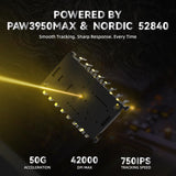 ATTACK SHARK R11 Ultra 8K Carbon Fiber Wireless Gaming Mouse,PAW3950MAX 42K DPI Sensor,49g Superlight Ergonomic Computer Mice with Tri-Mode,70M Switch Cloud Driver for Win/Mac/PC Gamer,Ink Blade