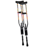 York Nordic - Spring Cushion Crutches Perfect for Sports Injuries and Travel - Heights 4'7" to 6'6" - Adjust Down to 22" for Travel