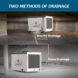 Dehumidifiers with Pump and Drain Hose for Crawlspace, Basement, 120 PPD Energy Star Crawl Space Dehumidifier ARGENDON