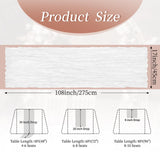 8 Pack White 17 x 108 Inch Cheesecloth Table Runner - Boho Gauze Sheer Fabric for Wedding Baby Shower Party Home Decor