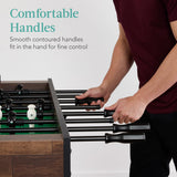 Best Choice Products Large 54 Inch Full-Size Foosball Table for Home, Game Room - Includes 2 Balls, 2 Cup Holders - Walnut