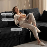 NABUMI 107'' Modular Sectional Sofa, Deep Seat Boneless Couch with Storage