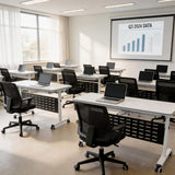 Modern Conference Table, 47.2'' Folding Conference Tables with Wheel, Flip Top Mobile Meeting Table