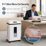 Trishintage Commercial Paper Shredder P7 Micro-Cut High Security 7 Sheets