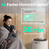 Y&O Steam Humidifier Large Room, 10L/2.64Gal Whole House Humidifier with 304 Stainless Steel Heater, Filterless, No White Dust, Warm Mist Humidifier for Baby Bedroom, 1200ml/h Output