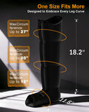 FSA-HSA Eligible Massager - Leg Massager for Circulation and Pain Relief FSA, Foot Massager with 6 Modes 8 Intensities 3 Timers, Leg Relaxation Pressure for Muscle, Gift for him her (Black,Medium)
