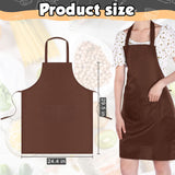 Handepo 36 Pack Bib Apron Bulk Unisex Cotton Aprons with Pockets Plain Washable for Kitchen Restaurant BBQ Painting Crafting (12 Colors)