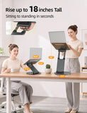 Laptop Stand for Desk Adjustable Height Swivel Pull Out Design Ergonomic Laptop Riser Standing Desk