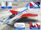 volantexrc RC Plane F-16 Fighting Falcon - 2.4Ghz 2CH Remote Control Airplane Jet Fighter Ready to Fly with Cool Lights, for Beginners,Adults (762-4)