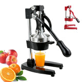 Juicer Manual Cast Iron Citrus Juicer, Heavy-Duty Orange Lemon Squeezer, Extra-Large Commercial Citrus Press, Easy to Clean with Bonus Stainless Steel Cup (Black)