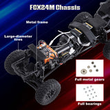 FMS 1/24 FCX24MS Toyota Tacoma S RC Crawler, Officially Licensed RC Truck 2 Speeds Switch with LED Lights, Off-Road RC Model for Adults (Grey)