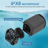 Debraltanner Portable Shower for Camping with 7800mAh Battery, Rechargeable Camping Shower with Intelligent LED Display, 3 Spray Modes, IPX8 Waterproof Outdoor Camp Pump for Hiking, Travel, Car, Pet