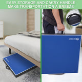 RAYKEEP Mini Foldable Table Tennis Table, 48“ Portable Ping Pong Game Table for Indoor & Outdoor, Table Tennis Table Set w/Net, 2 Paddles, 2 Balls, No Assembly (Blue)