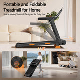 14% Treadmills for Home with Handle, 3 in 1 Portable Treadmill with Incline, Foldable Treadmill with Three Screen, 12 Preset Programs, 400LBS