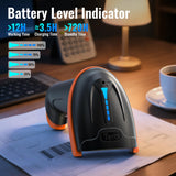Tera Barcode Scanner with Battery Indicator: 2D Wireless, D5100 Orange
