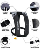 Owntop Inflatable Swim Vest for Adults, Low Profile Manual Swim Jacket, 24g CO2 Cylinder Included, D-Ring Attachment for Kayak, Fishing, Paddle Sports, Black