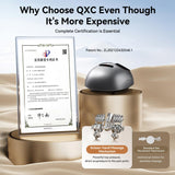 QXC Foot Massager with Heat & Compression, Patented Scissor-Hand Shiatsu Core for Deep Kneading, 131°F Constant Heat, 3 Modes, Adjustable Intensity, Fits Up to Men’s 12