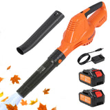 GOCHIFIX Leaf Blower Cordless, 2 * 21V 3.0Ah Battery and Charger, 5 Speed Levels, Lightweight 180 CFM 130 MPH Electric Powered Blower w/Extension Tube for Patio Lawn Care, Leaf Dust Blowing