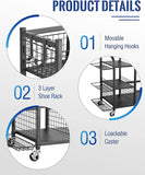 Mythinglogic 3 Golf Bags Storage Organizer-Extra Large Size Fits 3 Full Size Golf Bags Mythinglogic