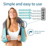 Neck and Back Massager with Heat - Deep Kneading Pillow for Massage - Electric Full Body Massager InvoSpa