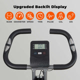 Exercise Bike Stationary Bike for Home Folding Exercise Bike with Arm Resistance Bands &Pulse Sensor LCD Monitor Recumbent Exercise Bikes for Home Workout BODIOO