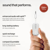 Twelve South AirFly Pro 2, Bluetooth Adapter, Pair 2 AirPods, Glacial White