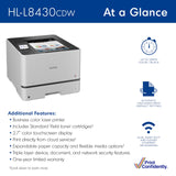 Brother HL-L8430CDW Business Color Laser Printer with Low-Cost Printing and Wireless
