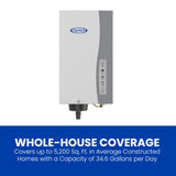 800 Whole-House Steam Humidifier, Automatic Steam Humidifier, Large Capacity Whole-House Humidifier for Homes up to 10,300 Sq. Ft., White Aprilaire