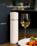 Salt Grinder Refillable Hotqilin – Manual Salt and Pepper Grinder with Titanium Alloy Core, 60+ Adjustable Settings | High Output, Easy to Clean, Durable Aluminum Body