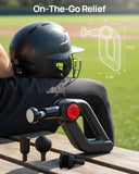 HEYCHY Massage Gun Deep Tissue with Heat Therapy, 12mm Amplitude Muscle Massager for Athletes, 5 Speeds & 4 Modes Massager Gun for Neck Back Shoulder Leg Pain Relief - Perfect for Men, Black