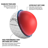 Callaway Golf Chrome Soft 2024 Golf Balls (White, Triple Track (Buy 3 Get 1 Free)) Callaway