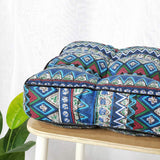 HXAZGSJY Chair Cushions for Dining Chairs Bohemian Soft Patio Chair Pads Indoor Office Home Kitchen Square Dining Chair Cushion Pillow Blue 20"x20"x4"