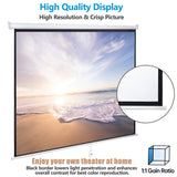 120'' Projector Screen Projection Screen Manual Pull Down HD Screen 1:1 Format SUPER DEAL