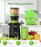 ECOSELF Juicer Machines Easy to Clean, With Wide Mouth & Large Feed Chute For Whole Fruits & Vegetables, Slow Masticating Juicer Hands-Free, Quiet Motor, Cold Press Juicer For Family, With Pusher