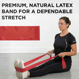 THERABAND Resistance Band, Red, Medium, 50-Yard Roll, Latex, Elastic Band for Exercise, Physical Therapy, Yoga, Pilates, Stretching, Home Workouts, Cut-to-Length, Color-Coded Levels