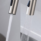KIBI Pull Down Kitchen Faucet with Single Handle | Solid Brass High Arc Spout | Kitchen Sink Faucet with Pull Down Sprayer | Easy Clean | Brushed Nickel, KKF2011