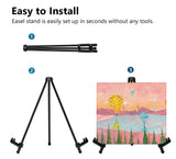 14" High Tabletop Instant Display Easel - Black Steel Small Tripod Easel Stand with Adjustable Holders(6 Pack) Somime