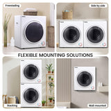 Kaelara Portable Dryers for Laundry 1500W, 3.5 cu.ft Apartment Dryer with 4 drying Mode, Front Load Electric Dryer for RVs and Apartments, White