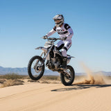 SYX MOTO K1 125cc Dirt Bike Teens 12+ Yrs 4-stroke Gas-powered Dirt Bike Off-road Motorcycle Kick Start 4-speed Manual Transmission, Big Size 17"/14" Tires, Up To 50mph (Grey)