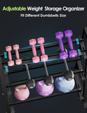 Leteuke Dumbbell Rack, 3 Tiers Heavy Duty Weight Rack for Home Gym, Trapezoidal Frame Space Saving Weight Storage Racks (1300LBS Capacity)