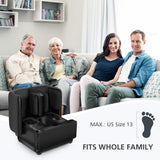 2 in 1 Foot Massager Machine & Ottoman Rest, Shiatsu Foot and Calf Massager with Heat, Kneading, Vibration, Compression Massagers for Feet, Ankle, & Leg COMFIER