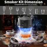 Electric Whiskey Smoker Kit with Lights: Cocktail Infuser with 6 Wood Chips for Whiskey Bourbon Lovers - Old Fashioned Drink Smoker Kits