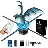 3DHologramFan,27.5"3DHologramFan with Remote/Bluetooth/WIFI/1500 Video Library,Missyou Holographic Fan with HD LED Holographic Christmas Tree Picture Fan Spinner Large for Shop/Bar/Halloween