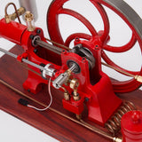 MechPuConToy Metal Engine Model Kit That Works, Stationary Horizontal Four-Stroke Water-Cooling Engine Model, Physics Science Experiment for Youth Adult