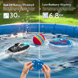 fromeasy 2-Pack Mini RC Boats with Floating Ball – 2.4GHz Remote Control Boats for Pools & Lakes, 2 Speeds, Auto Flip, Waterproof, Low Battery Alert, for Kids & Adults