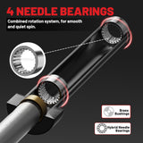 7FT Olympic Barbell 45 lb Barbell 2 INCH 1000lbs Capacity Olympic Bar with Moderate Knurling For Squats Curls Deadlifts Silver and Black
