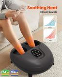 Heycool 2026 Upgrade FSA Eligible HSA Foot Massager, Shiatsu Foot Massager Machine with Heat and Compression for Plantar Fasciitis Neuropathy, Remote Control, Gifts, Size 14