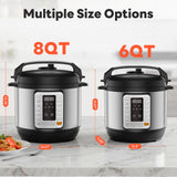 Sweetcrispy 16-in-1 Electric Pressure Cooker 8QT, 12-Preset Multi Cookers with Ceramic Pot, Slow Cook Rice Steamer Sauté Soup Yogurt Maker and More, Recipe Book