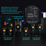 Bobtot Home Theater System Small 4" Subwoofer 200W 5.1/2.1 Channel Surround Sound System with ARC Optical Bluetooth Input