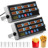 Relaxweex 2 Pack Commercial 8 Channel Digital Kitchen Timer, Multi-Countdown Timer with Loud Alarm & Large LCD Display, Wall Mount or Countertop for Restaurant, Fry Station, Baking & Lab Use